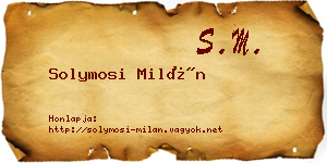 Solymosi Milán névjegykártya